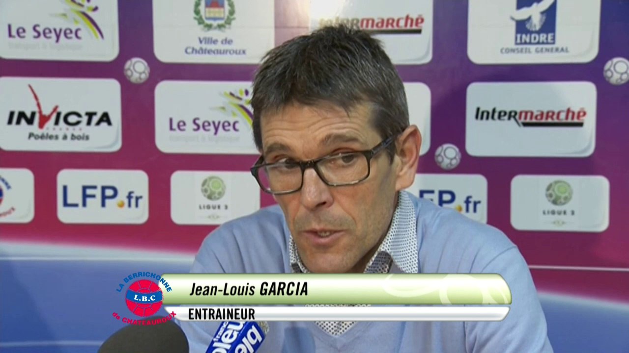 Conférence de presse Châteauroux - AC Arles Avignon (2-0) : Jean-Louis GARCIA (LBC) - Franck  DUMAS (ACA) - 2013/2014
