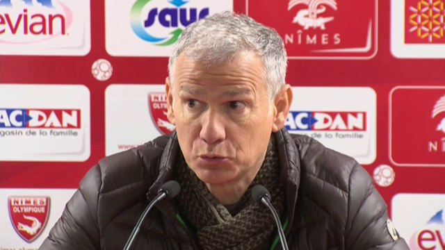 Conférence de presse Nîmes Olympique - Chamois Niortais (4-1) : René MARSIGLIA (NIMES) - Pascal GASTIEN (NIORT) - 2013/2014