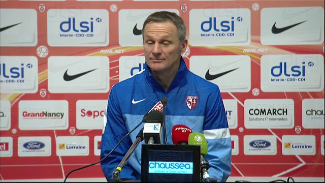 Conférence de presse AS Nancy-Lorraine - FC Metz (0-1) : Pablo CORREA (ASNL) - Albert CARTIER (FCM) - 2013/2014