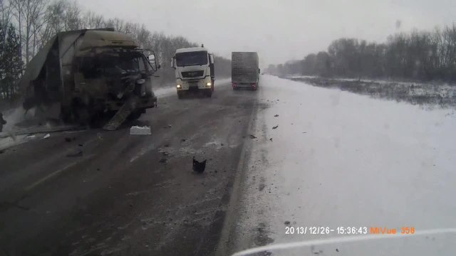 Grosse collisions de camions en Russie