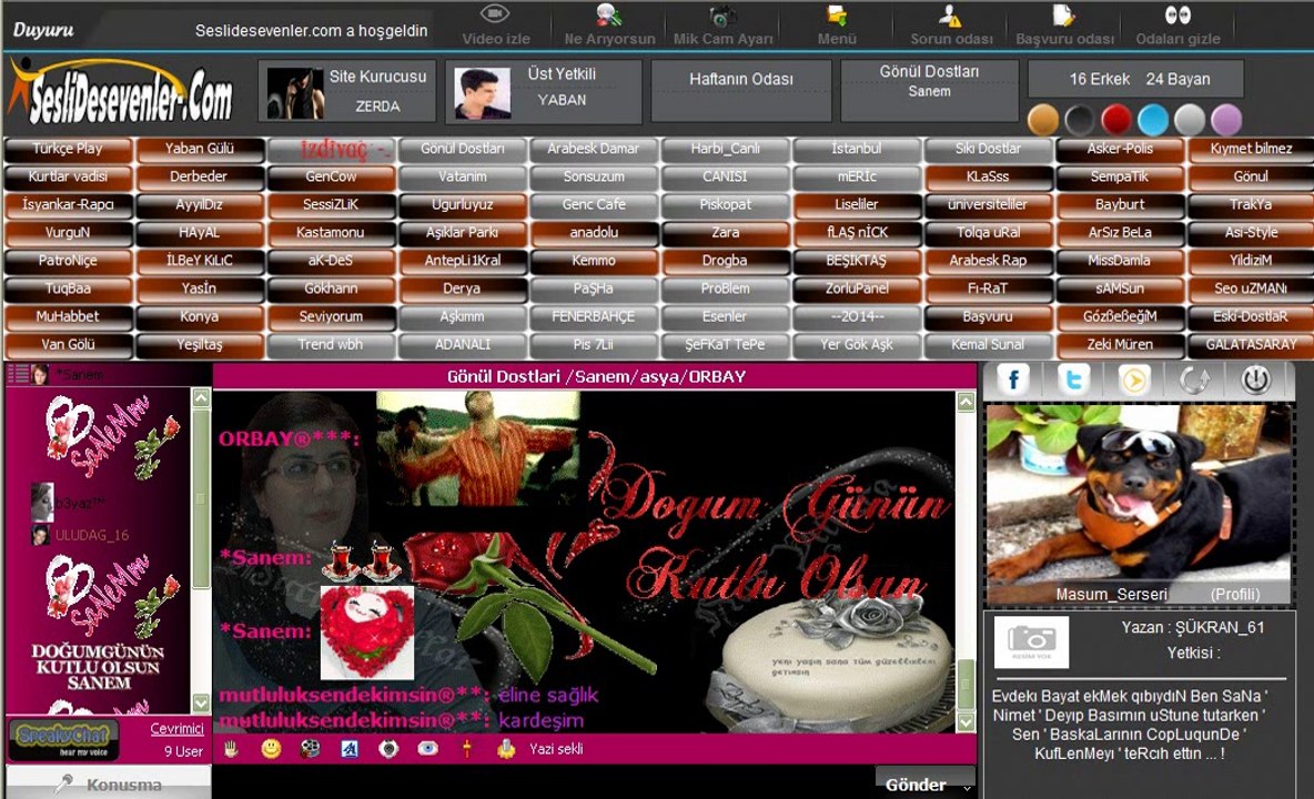 Seslidesevenler sanem doğum günü