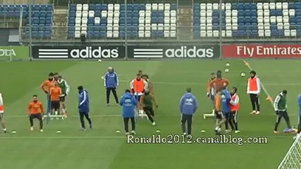 Real Madrid training before derbi Cristiano Ronaldo Sergio Ramos Gareth Bale Benzema