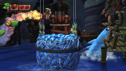 Donkey Kong Country: TF. Terrores marinos 3-5 - Gameplay - 100% puzzles,letras y salida secreta