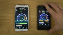 Sony Xperia Z1 Compact vs. Samsung Galaxy S4 Android 4.4 KitKat - Internet Speed Test