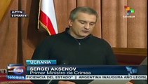 Aksenov pide ayuda al Kremlin para preservar la tranquilidad en Crimea