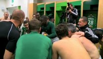 La joie des Verts après ASSE 2-0 Monaco