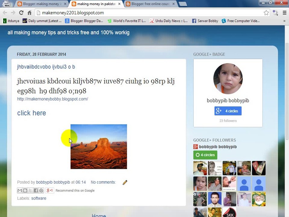 learn blogging in urdu with sarwarbobby 2014 class 04 by bobby urdu/hindi