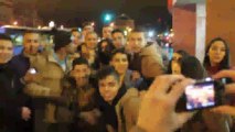 Sofiane Feghouli accueili par des supporteurs algériens à Madrid