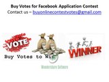 Buy Votes for Facebook Application Contest to win