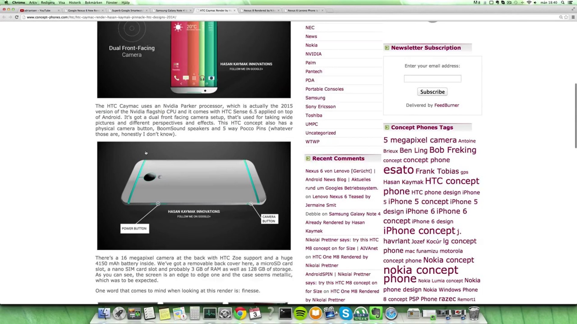 NEW HTC Caymac 2014 HTC Smartphone Beautiful Design Concept
