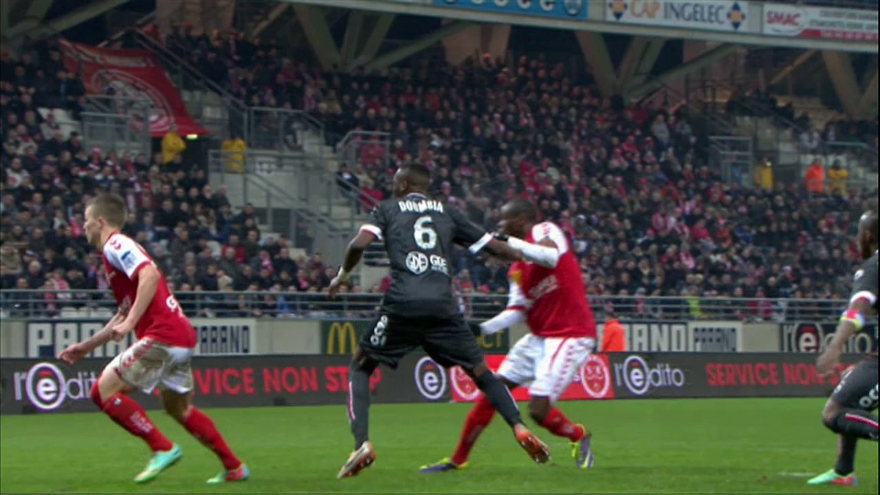 But Prince ONIANGUE (38ème) - Stade de Reims - Valenciennes FC - (3-1) - 01/03/14 - (SdR-VAFC)