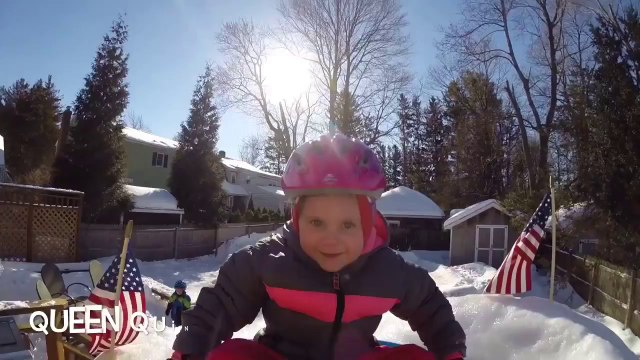 Awesome Dad Builds Snow Luge In Backyard For His Kids