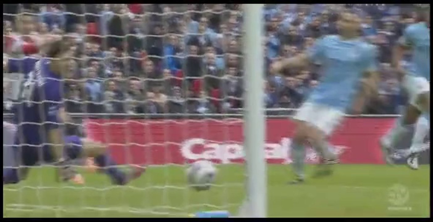 Fabio Borini Goal Man City 0-1 Sunderland 02-03-2014 LEAGUE CUP