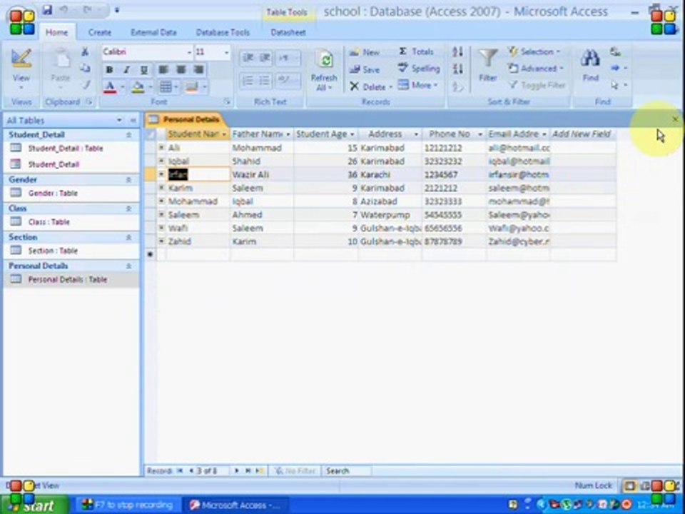 Ms Access 2007 in urdu part 14