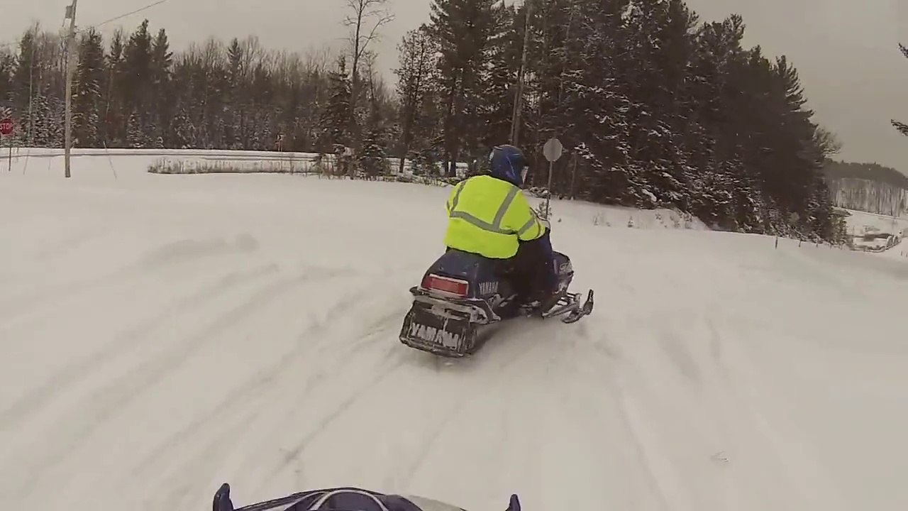 Snowmobile Trail Blazing + CRASH