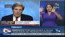 Dice Kerry que Rusia perderá más si no sale de Crimea