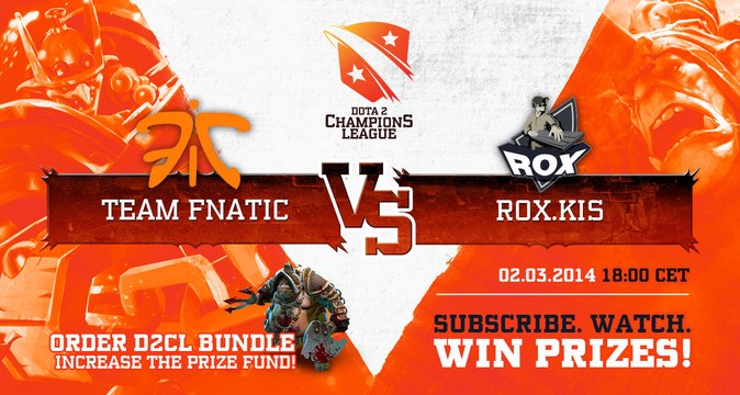 Fnatic vs RoXKIS Game 1 - DOTA 2 Champions League TobiWan & Capitalist