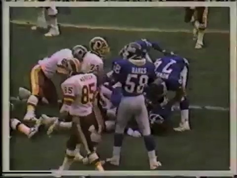 Harry Carson picks off Schroeder