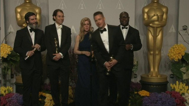 Oscars Winners Room: Brad Pitt on '12 Years A Slave' win
