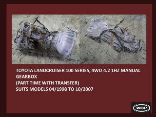 TOYOTA LANDCRUISER 100 SERIES 1HZ MANUAL GEARBOX