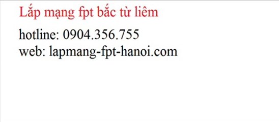 Lắp mạng fpt thanh xuân