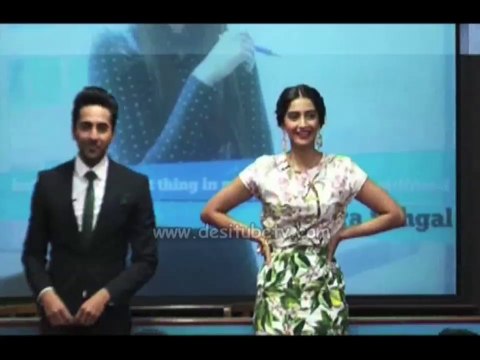 Sonam Kapoor and Ayushmann Khurrana promoted their upcoming film 'Bewakoofiyaan' at a press conference