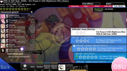 [FR HD011] Beatmaps pour progresser sur osu!