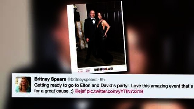 Brunette Britney Is An Oscar Party Bombshell