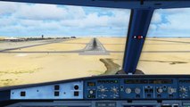 FSX EgyptAir Airbus A320 Landing @ Sharm El Sheikh ( Cockpit ) ( HD )