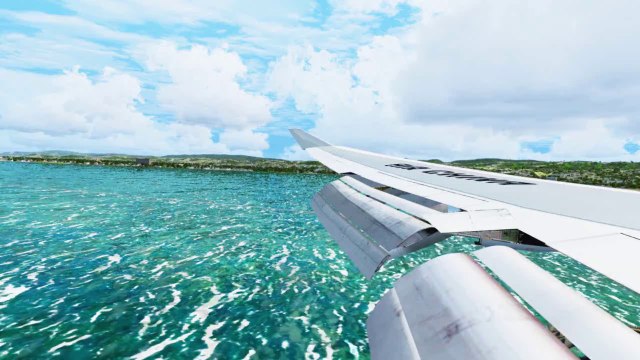 FSX Air China Boeing 747 Landing @ San Francisco ( Wing ) ( HD )