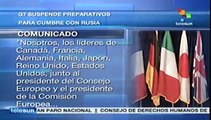 G7 suspende preparativos para Cumbre con Rusia