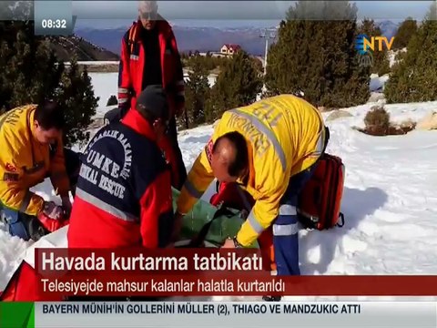 Erzincan Ergan Dağı'nda Havada Kurtarma Tatbikatı (NTV Yayını) 2014