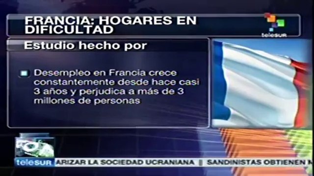 Aumentan familias con dificultades económicas en Francia