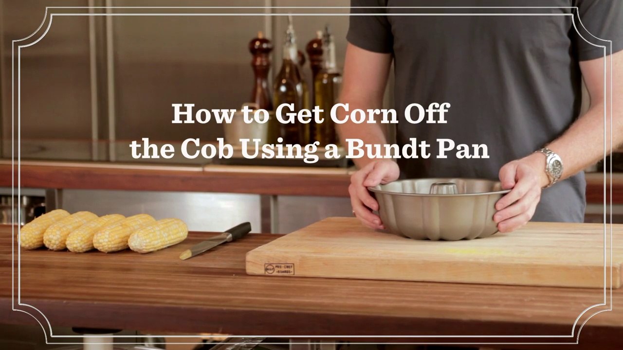 How to Get Corn Off the Cob Using a Bundt Pan video Dailymotion