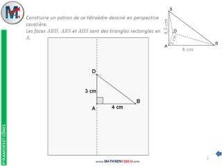 Exercice: Patron de pyramide pas droite