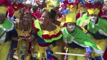 Revellers parade during the Barranquilla carnival in Colombia