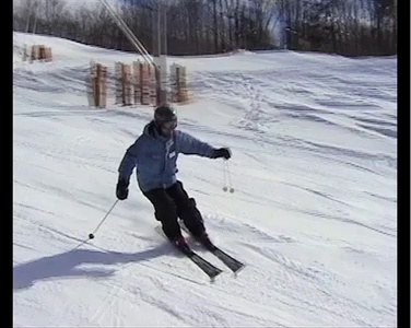 Ski Instructor Clint Cora Demonstrating Turns