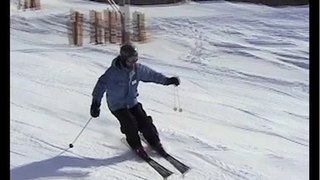 Ski Instructor Clint Cora Demonstrating Turns