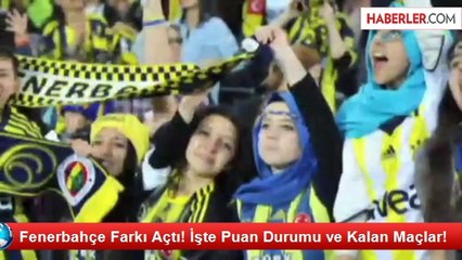 Fenerbahçe Farkı Açtı! İşte Puan Durumu ve Kalan Maçlar!