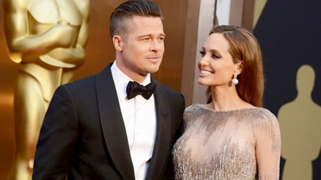 Brad Pitt And Angelina Jolie At The 2014 Oscar Red Carpet Awards