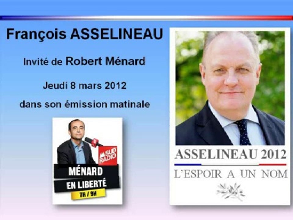 François Asselineau chez Robert Ménard - Sud Radio