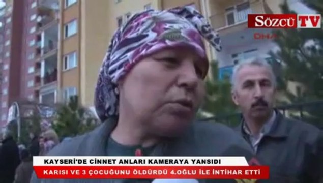 Kayseri'de cinnet anları kameraya yansıdı