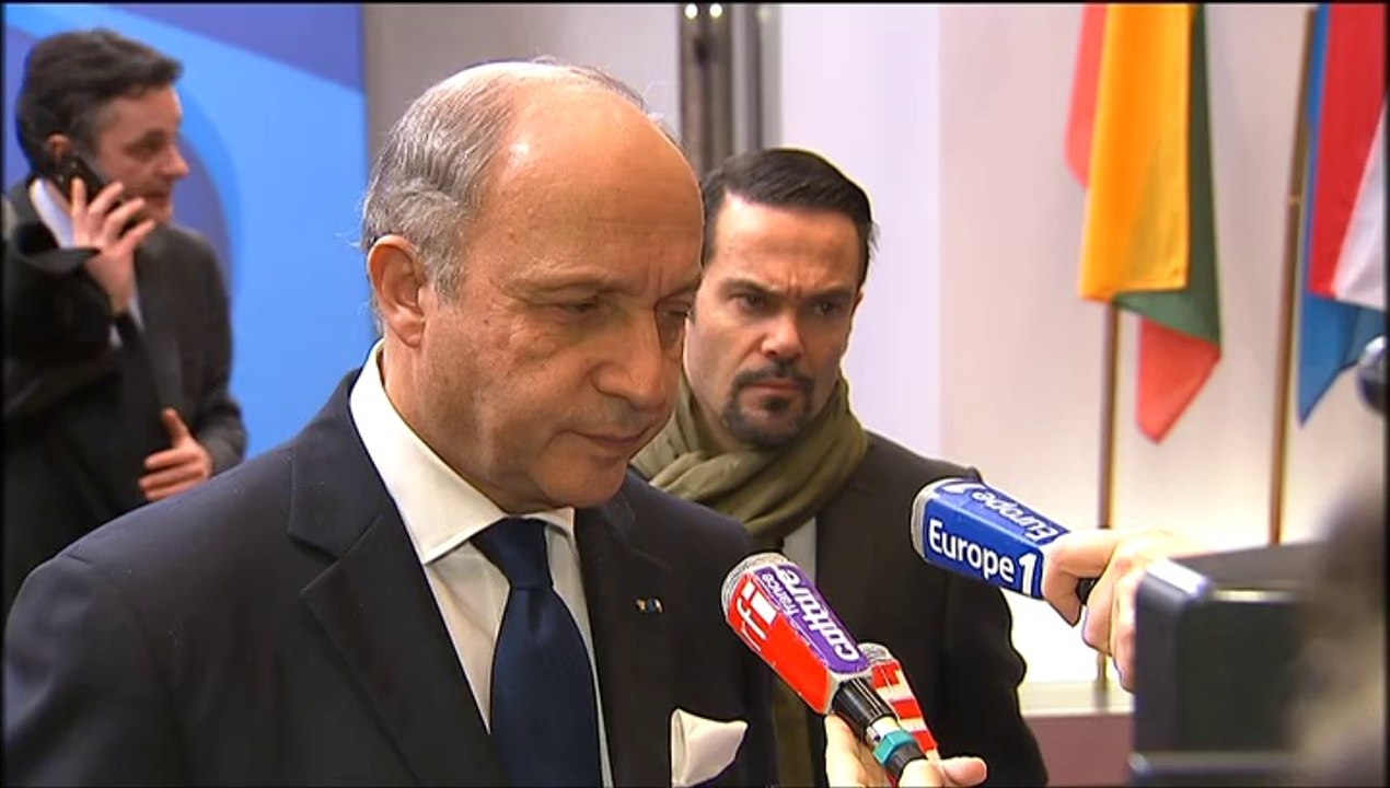 Ukraine : déclaration de Laurent Fabius à la sortie du Conseil des Affaires étrangères (03/03/2014)