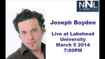 Joseph Boyden March 5 2014 Lakehead University