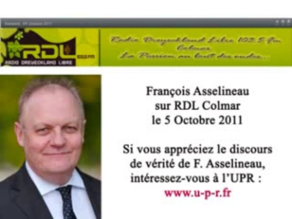 François Asselineau interviewé sur la radio Colmarienne