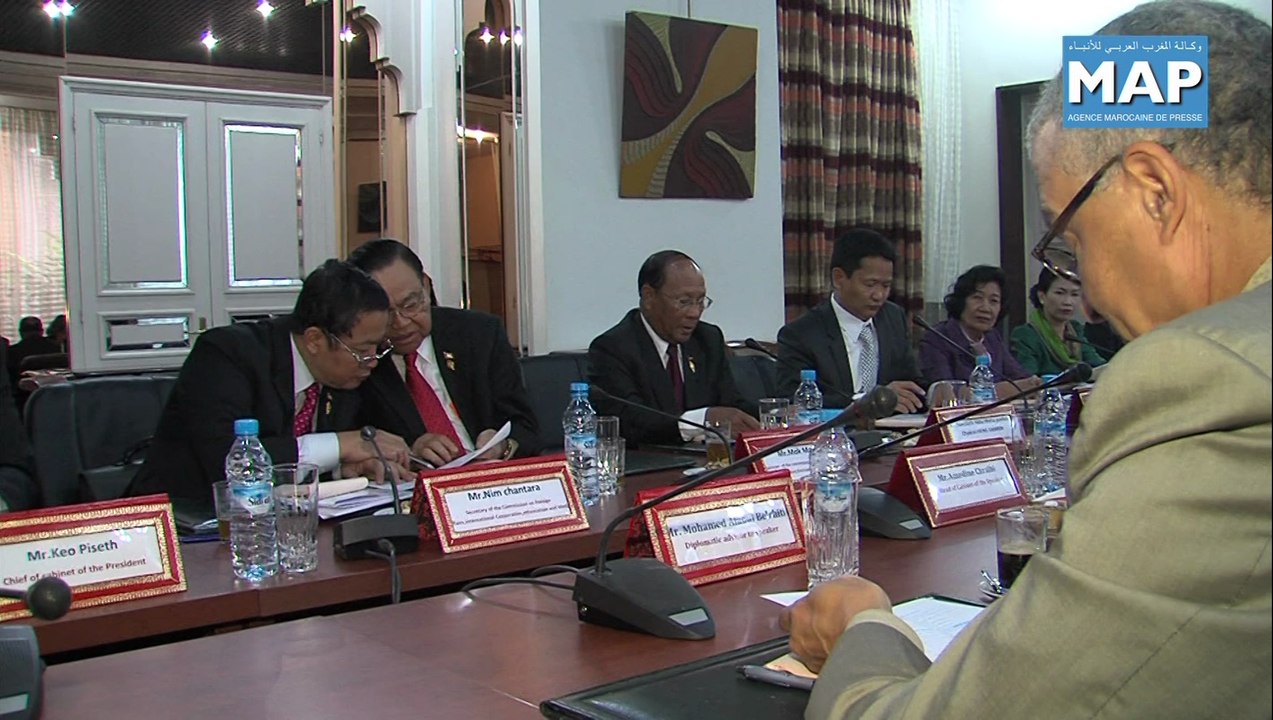 Ghellab s'entretient avec le Président de l'Assemblée nationale du Royaume du Cambodge