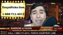 Indiana Pacers vs. Golden St Warriors Pick Prediction NBA Pro Basketball Odds Preview 3-4-2014