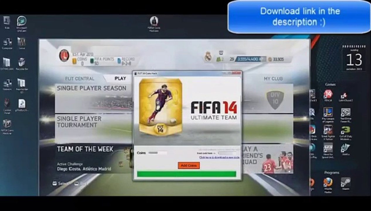 Fifa 14 Ultimate Team Coins Hack 2014......