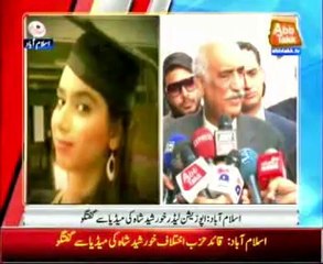 ISLAMABAD Opposition leader Khurshid Shah media talk