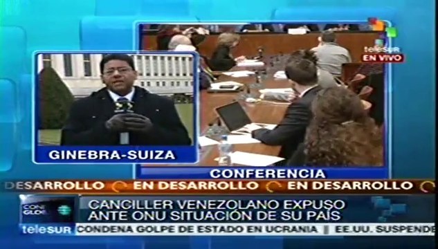 Despeja Elías Jaua dudas en Ginebra sobre respeto a DDHH en Venezuela